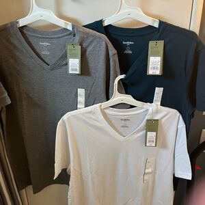 Goodfellow & Co V-Neck Tee Pack - White, Gray, Navy Blue